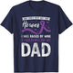 I Wear Purple For My Dad Heroes Pancreatic Cancer Awareness T-Shirt - T-Shirt | Navy