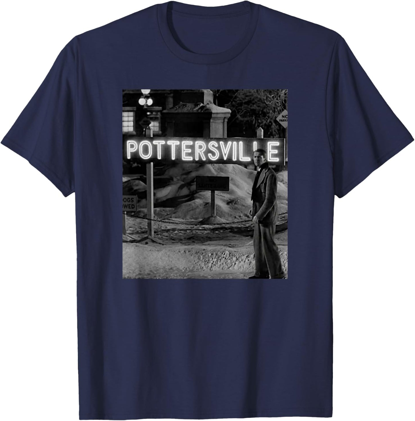 Pottersville Vintage Christmas Classic It's a Wonderful Life T-Shirt - T-Shirt | Navy