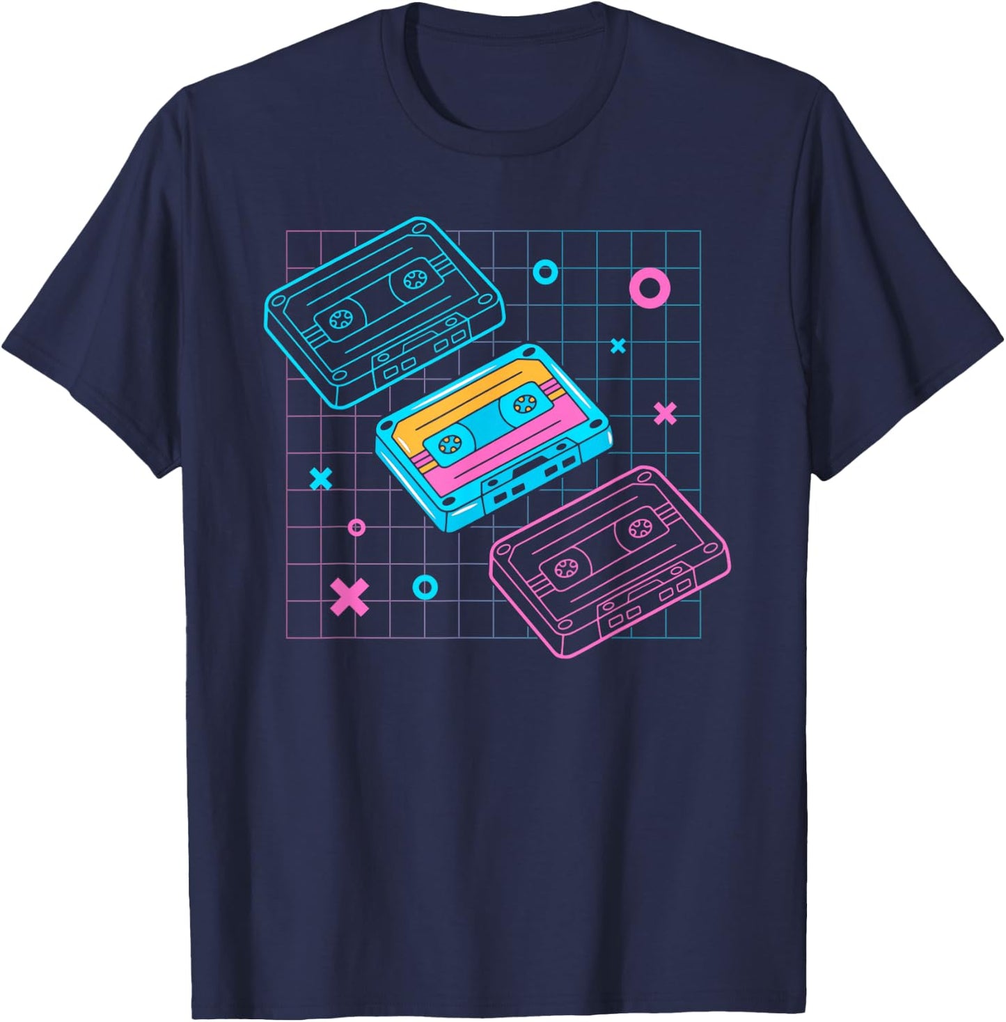 Cassettes Vaporwave - retrowave synthwave - Retro Vintage T-Shirt - T-Shirt | Navy