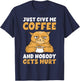 Just give me Coffee and Nobody gets Hurt Coffee Lover T-Shirt - T-Shirt | Navy