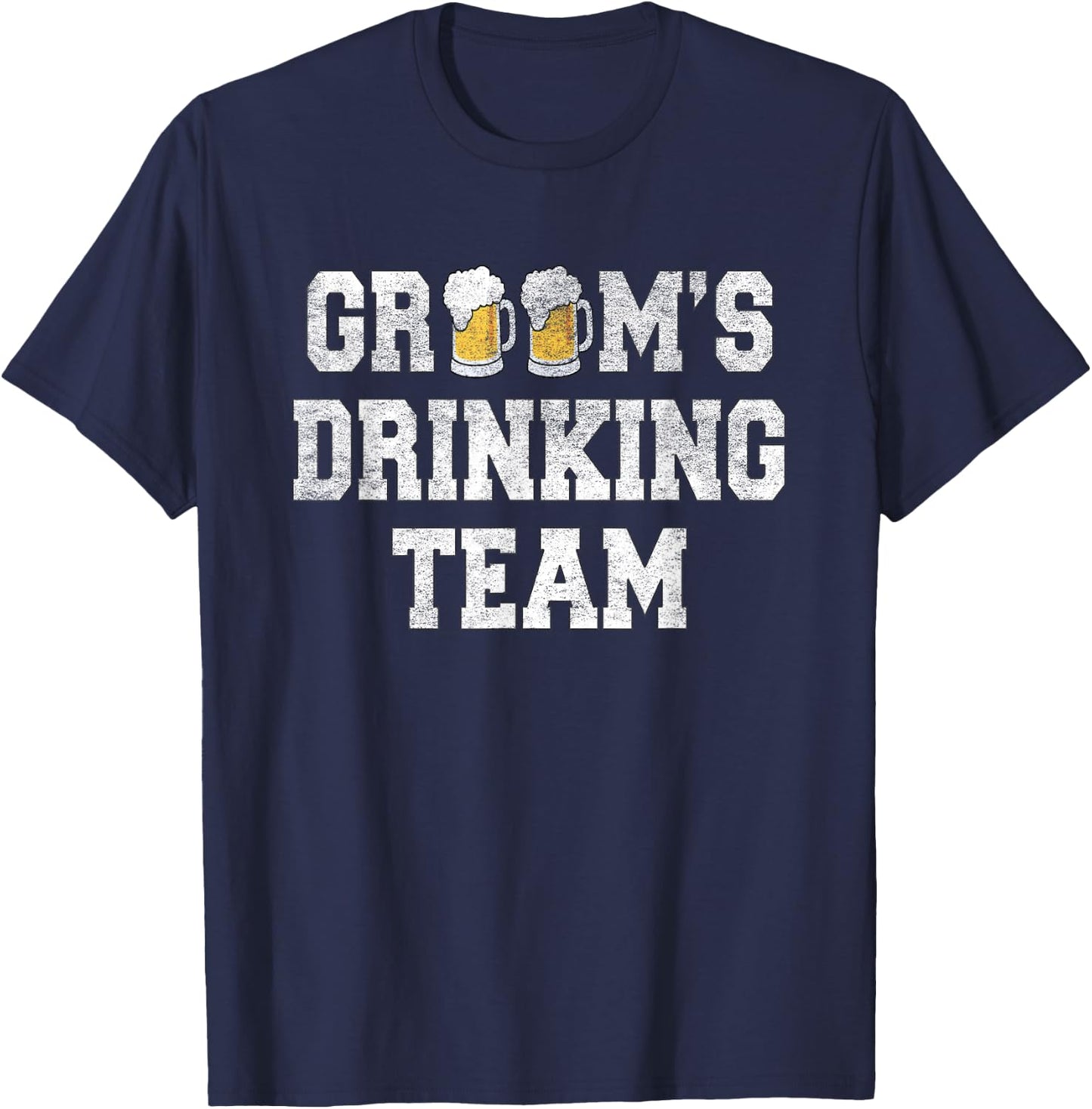 Groom's Drinking Team Bachelor Party T-Shirt - T-Shirt | Navy