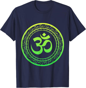 Om Ohm Aum Buddhism Symbol Yoga Sanskrit T-Shirt - T-Shirt | Navy