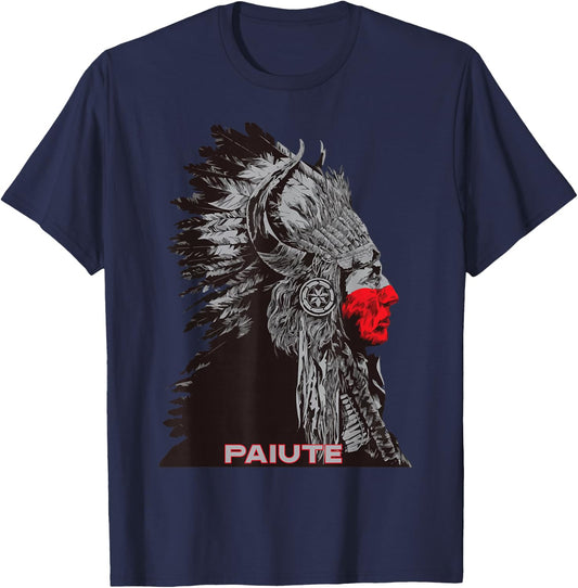Paiute American Indian Proud Chief Vintage Respect T-Shirt - T-Shirt | Navy