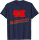 Vintage Morocco Flag Moroccan 2026 Pride Lovers T-Shirt - T-Shirt | Navy
