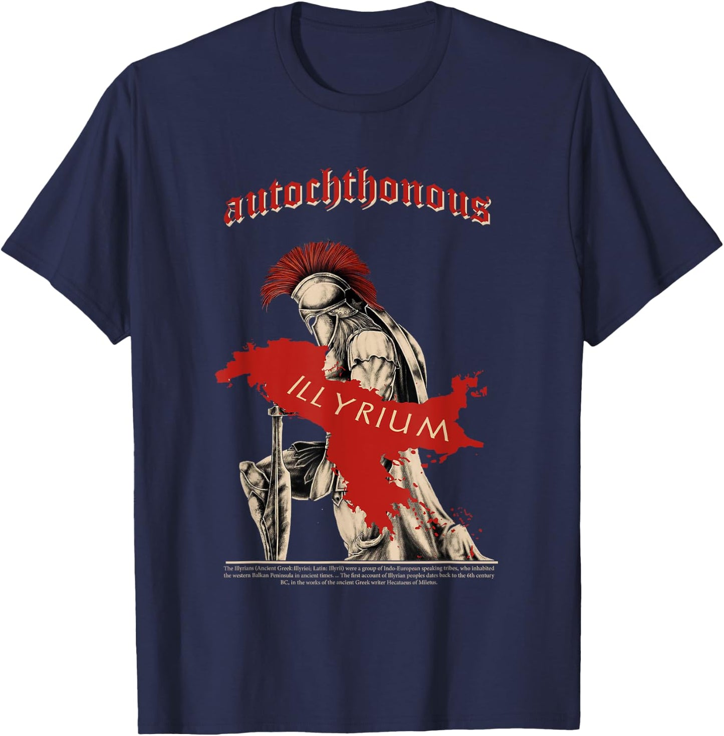 Illyrians Autochthonous Land T-Shirt - T-Shirt | Navy
