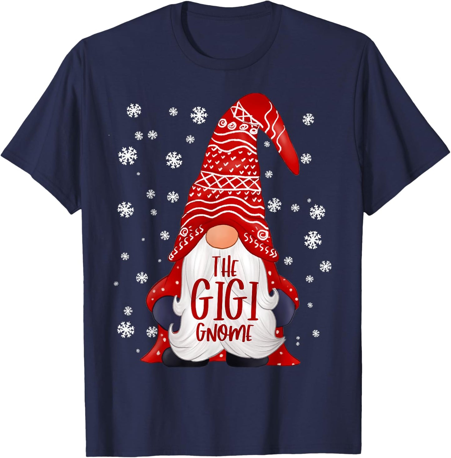 Funny Gigi Gnome Family Matching Christmas Gift Pajama T-Shirt - T-Shirt | Navy