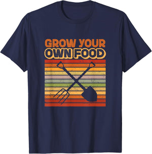 Gardener Gardening garden trees plants grow your own food T-Shirt - T-Shirt | Navy