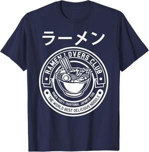 MAD LABS Ramen Noodle , Cool Ramen Lovers Club, Japanese Anime , Black, Small T-Shirt - T-Shirt | Navy