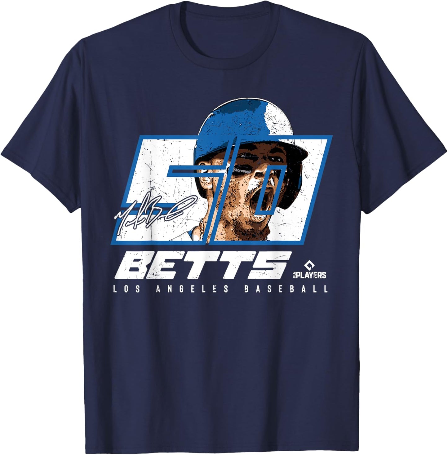 Mookie Betts - Silhouette Los Angeles MLBPA T-Shirt - T-Shirt | Navy