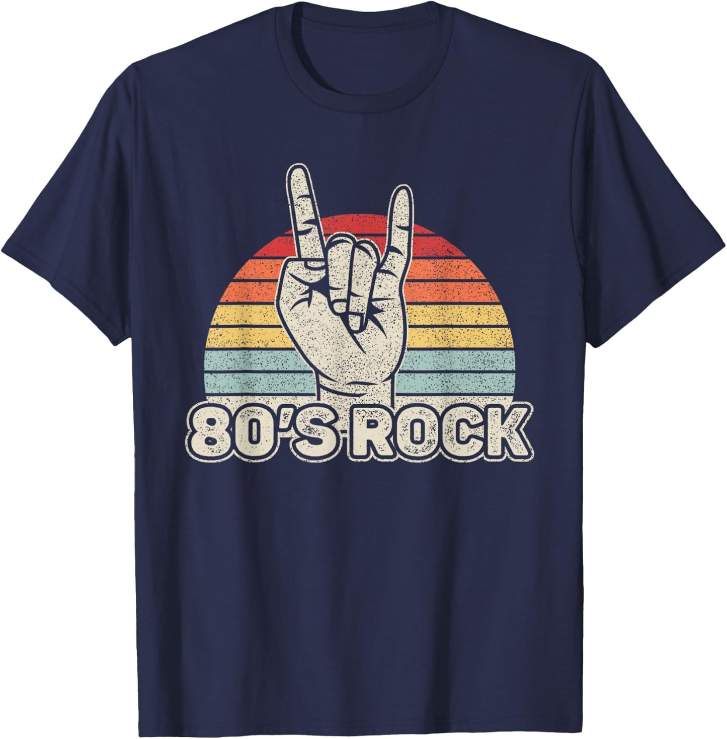 Vintage Retro 80's Rock Band T-Shirt - T-Shirt | Navy