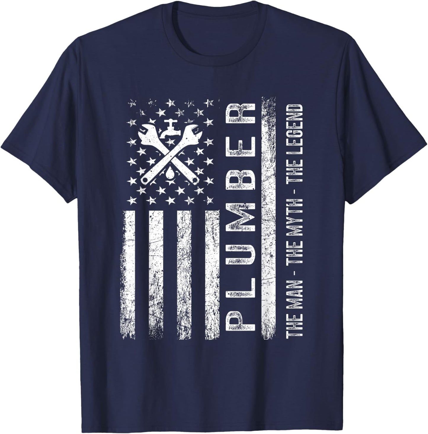 Plumbing Graphic Design Plumber Dad T-Shirt - T-Shirt | Navy