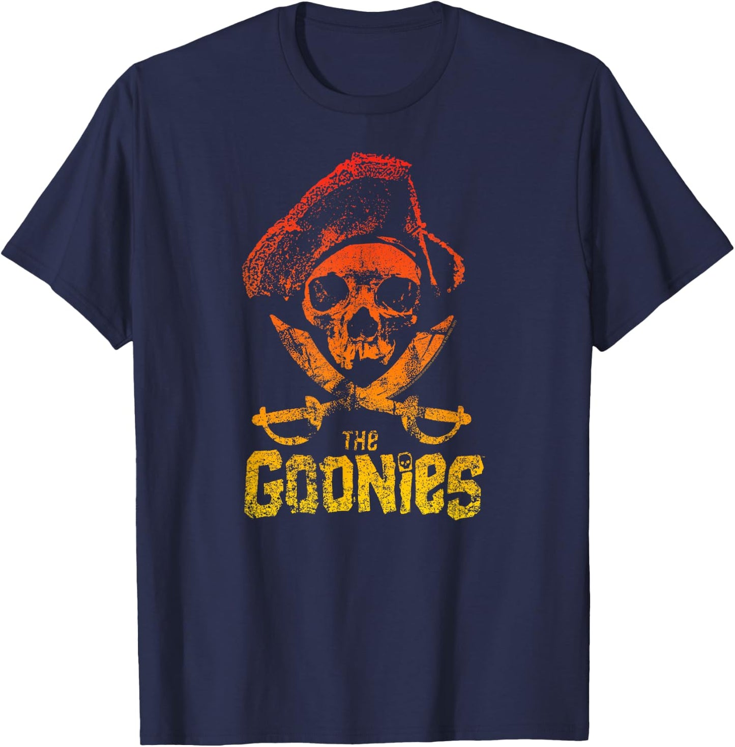 The Goonies Pirate Skull and Swords Ombre Movie T-Shirt - T-Shirt | Navy