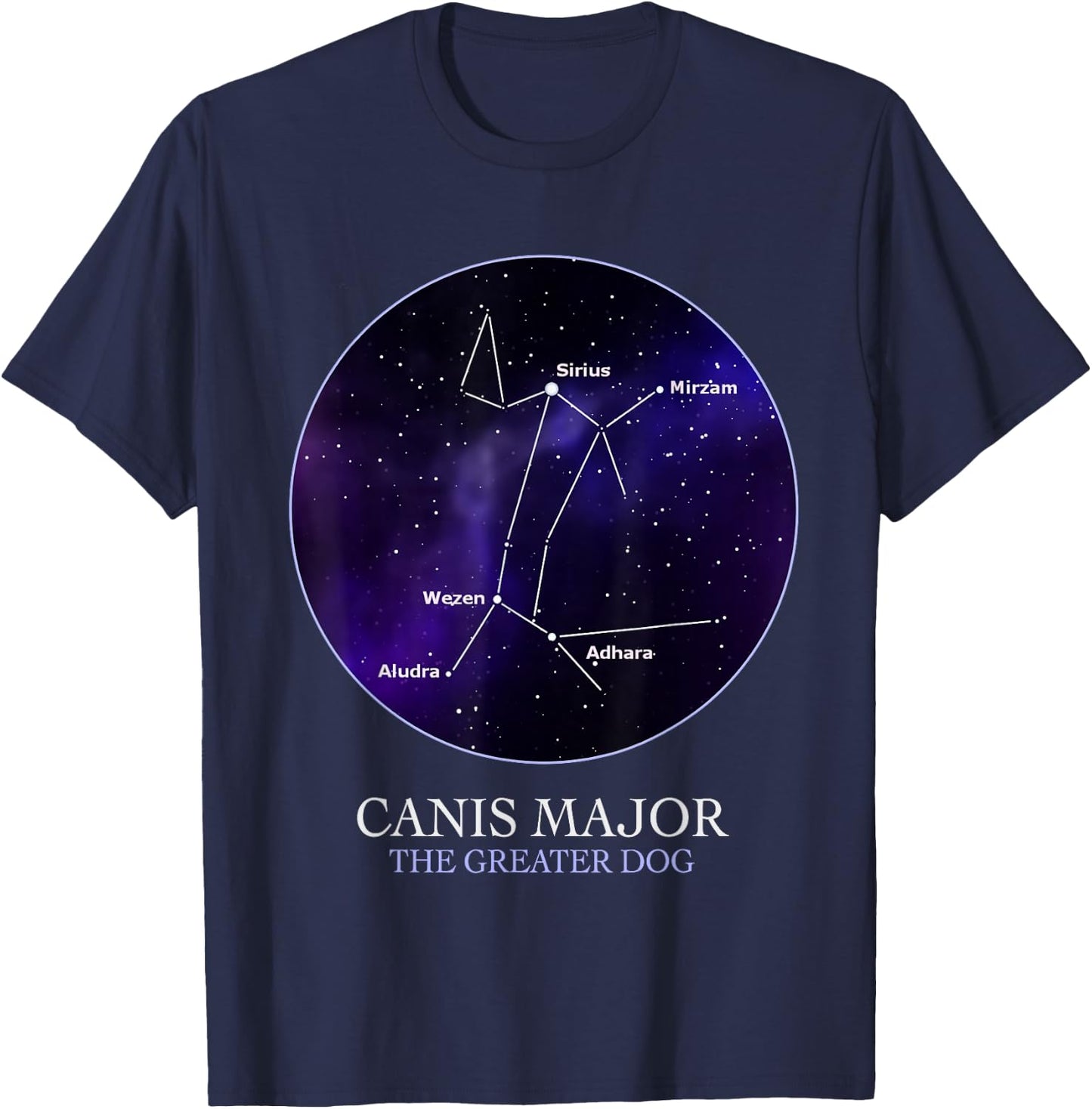 Astronomy Canis Major Constellation Astrology Science Nerd T-Shirt - T-Shirt | Navy