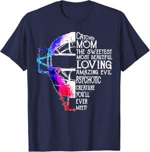 Softball Catcher-Mom The Sweetest Mother's Day Costume T-Shirt - T-Shirt | Navy