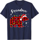 Red Plaid Grandma Bear Buffalo Family Pajama Christmas T-Shirt - T-Shirt | Navy