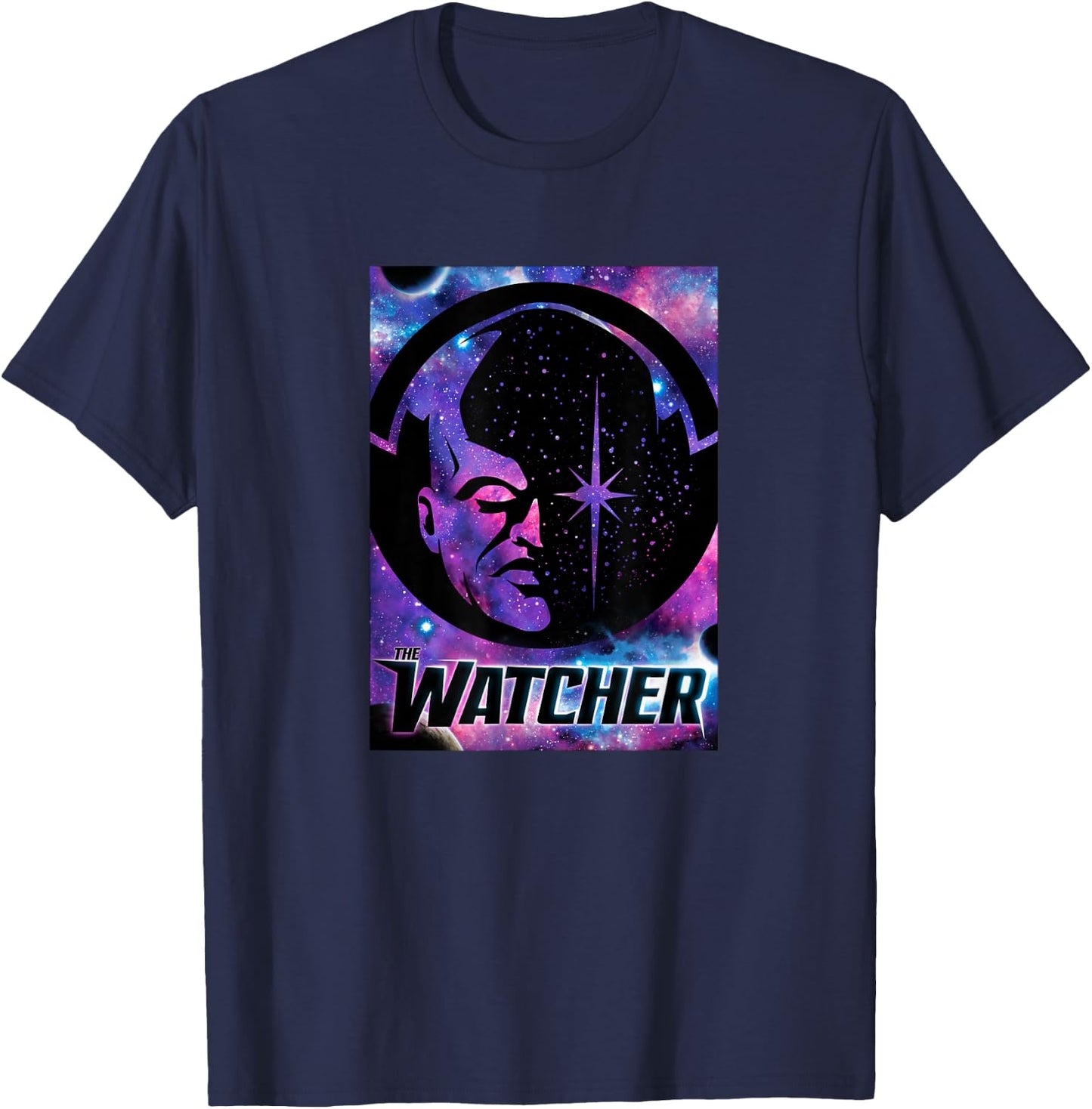 Marvel What If Watcher Galactic Poster T-Shirt - T-Shirt | Navy