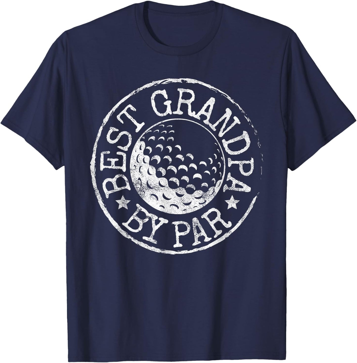 Best Grandpa by Par Golf Father's Day Gift Grandad Golfer T-Shirt - T-Shirt | Navy