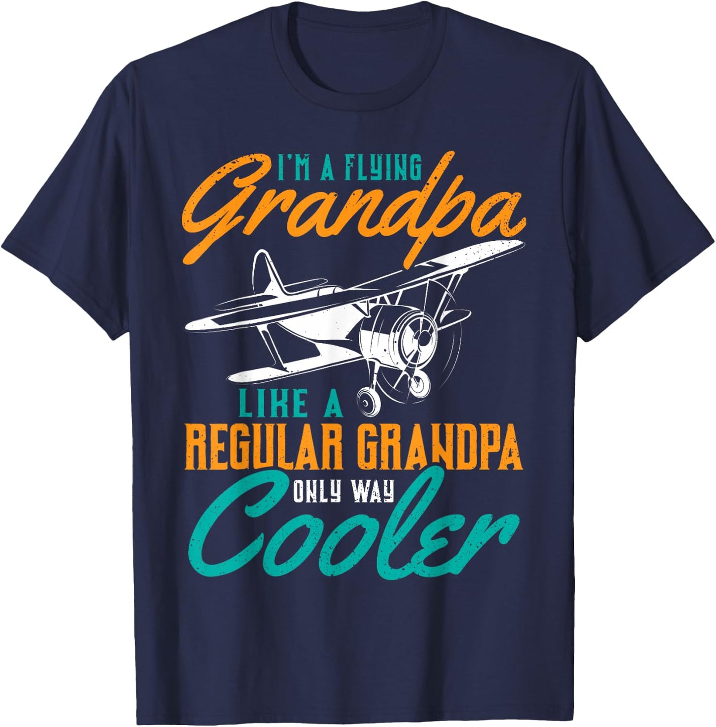 Airplane Gifts - Pilot Grandpa Airplane Novelty T-Shirt - T-Shirt | Navy