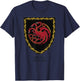 House of the Dragon House Targaryen Shield T-Shirt - T-Shirt | Navy