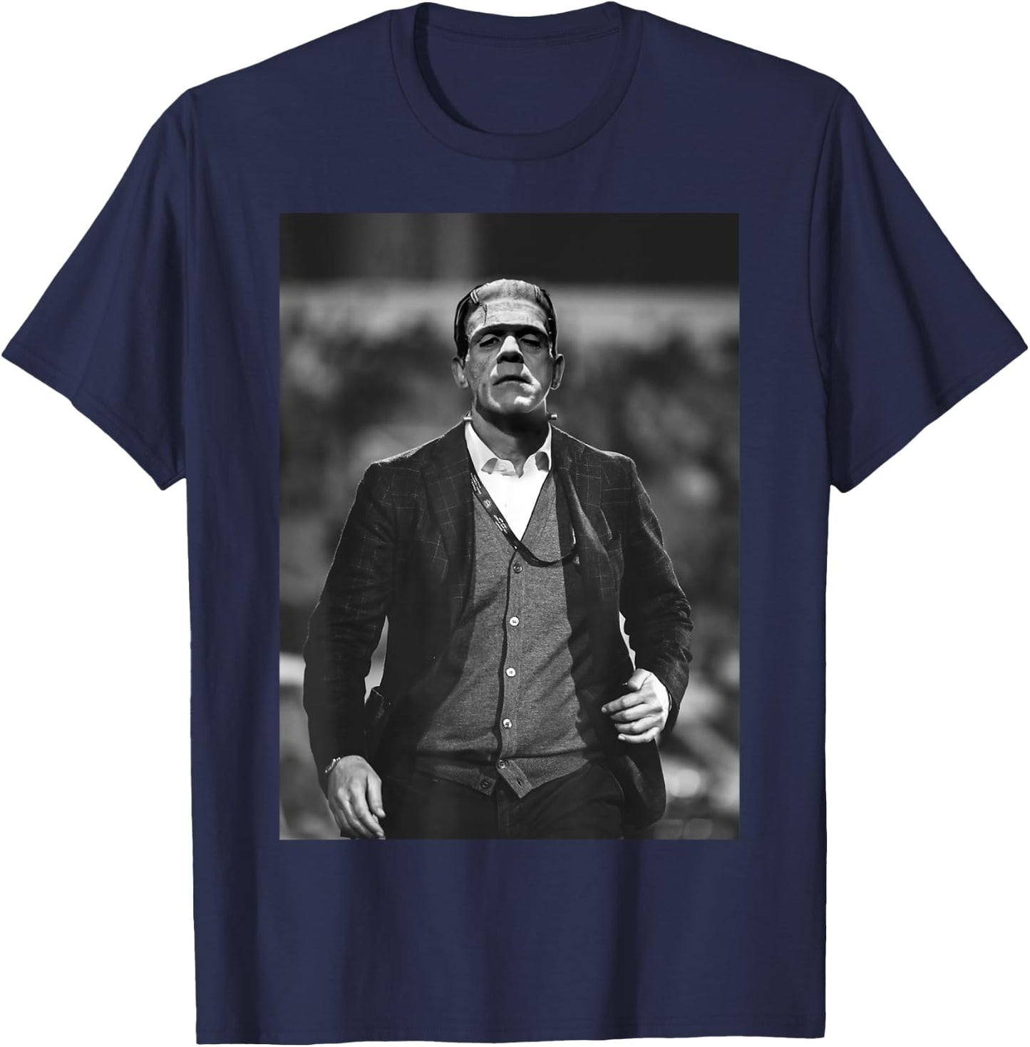 Frankenstein Cool Dapper Frankenstein Monster Suit Halloween Small T-Shirt - T-Shirt | Navy