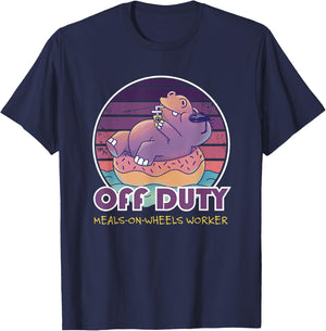 Off Duty Meals-On-Wheels Worker Job Coworker T-Shirt - T-Shirt | Navy