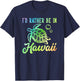 Rather Be in Hawaii Honu Rainbow Tie Dye Hawaiian Sea Turtle T-Shirt - T-Shirt | Navy