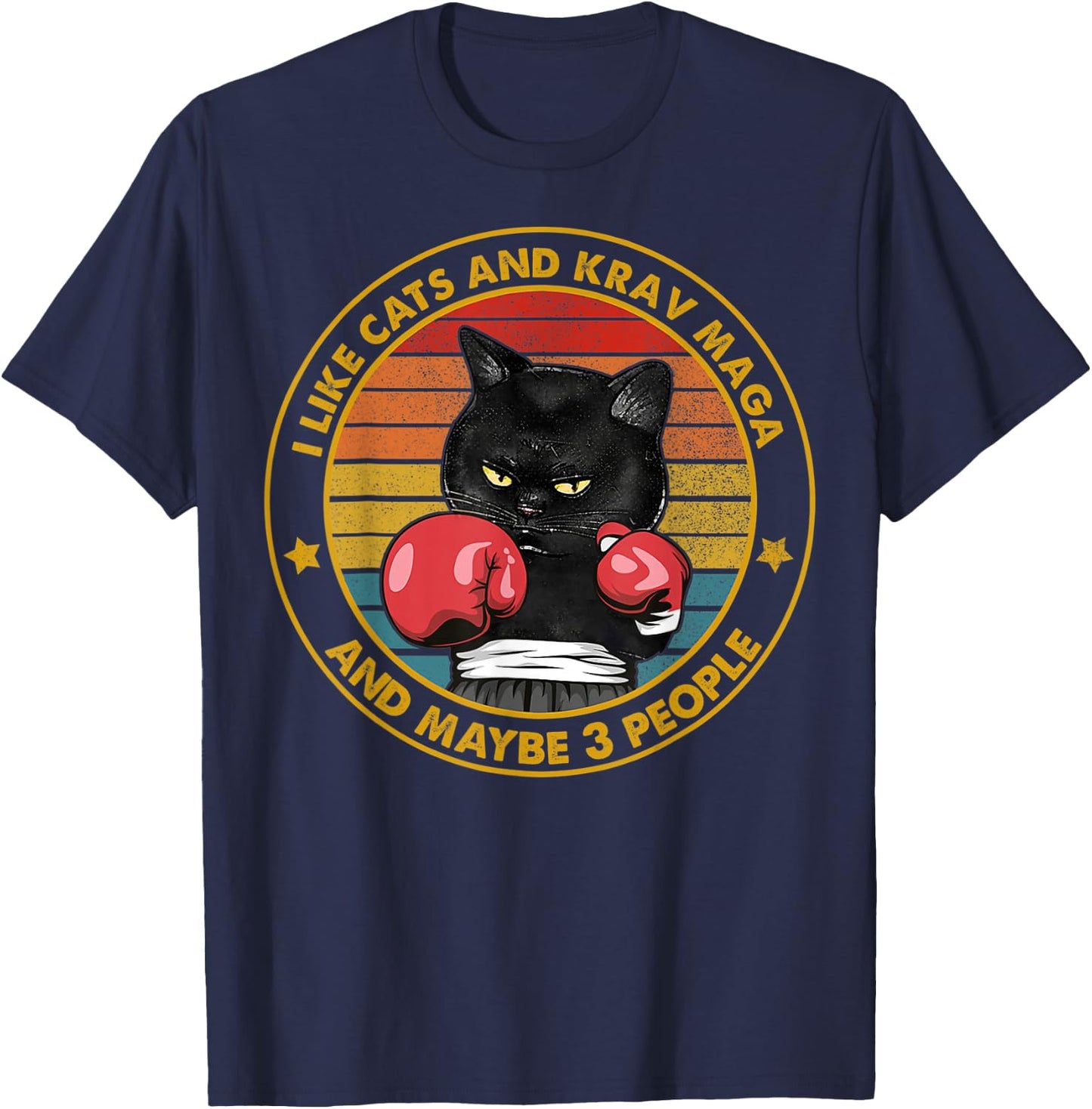 Krav Maga Cat Martial Arts Israel Defense Forces T-Shirt - T-Shirt | Navy