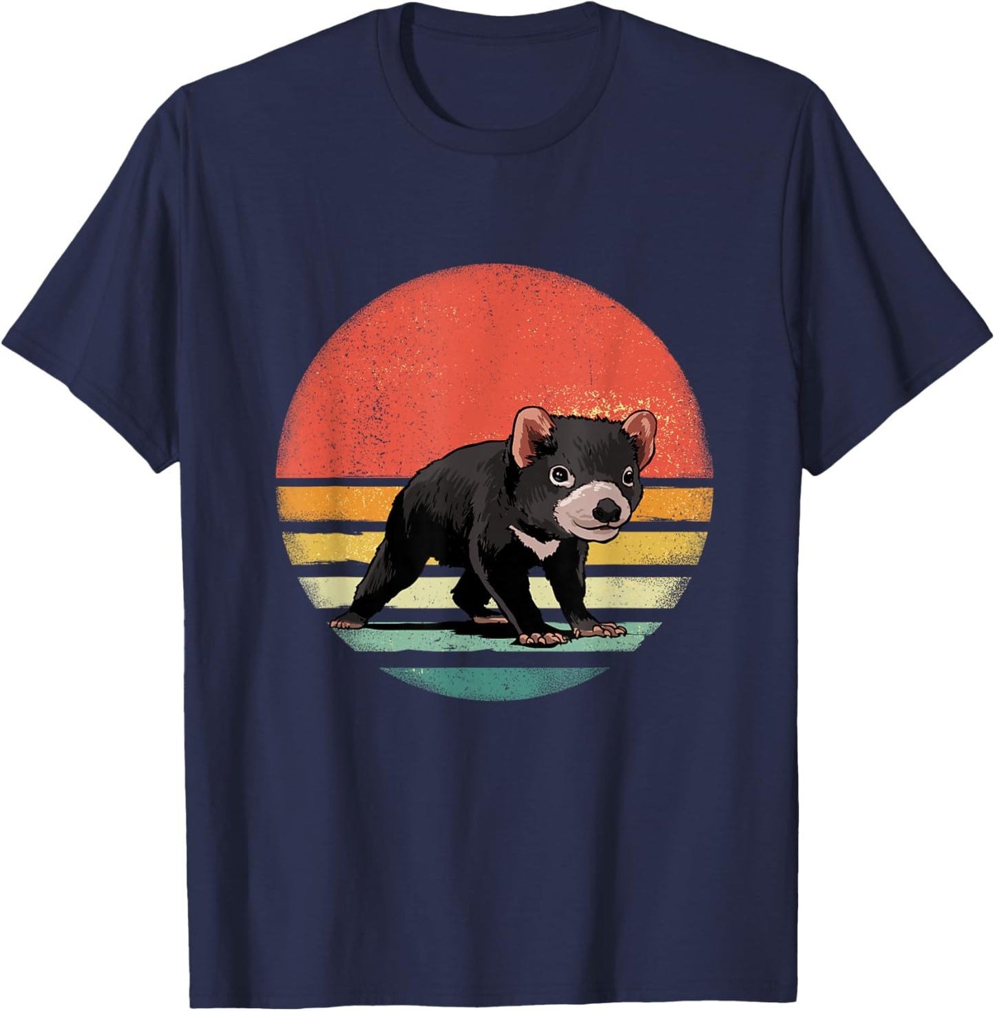 Tasmanian Devil Shirt Retro Style Animal Lover Zookeeper T-Shirt - T-Shirt | Navy