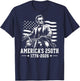 (On Back) Abraham Lincoln Biker 250th Anniversary 250 Years T-Shirt - T-Shirt | Navy