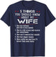 5 Things You Should Know About My Wife Has Tattoos (on back) T-Shirt - T-Shirt | Navy