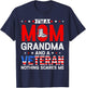 Mom, Grandma, and A Veteran Funny Patriotic Female Veteran T-Shirt - T-Shirt | Navy