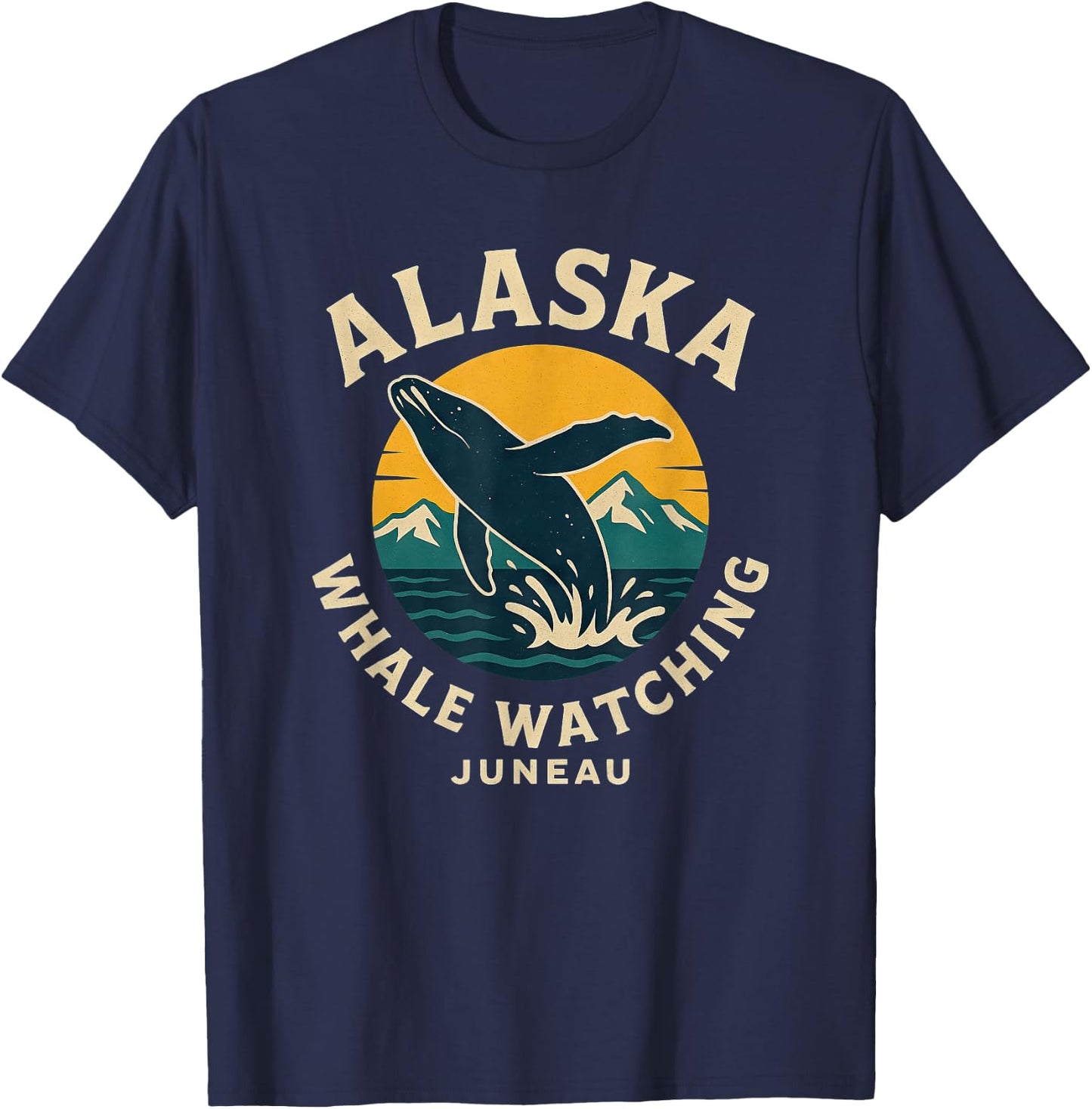 Alaska Whale Watching Juneau T-Shirt - T-Shirt | Navy