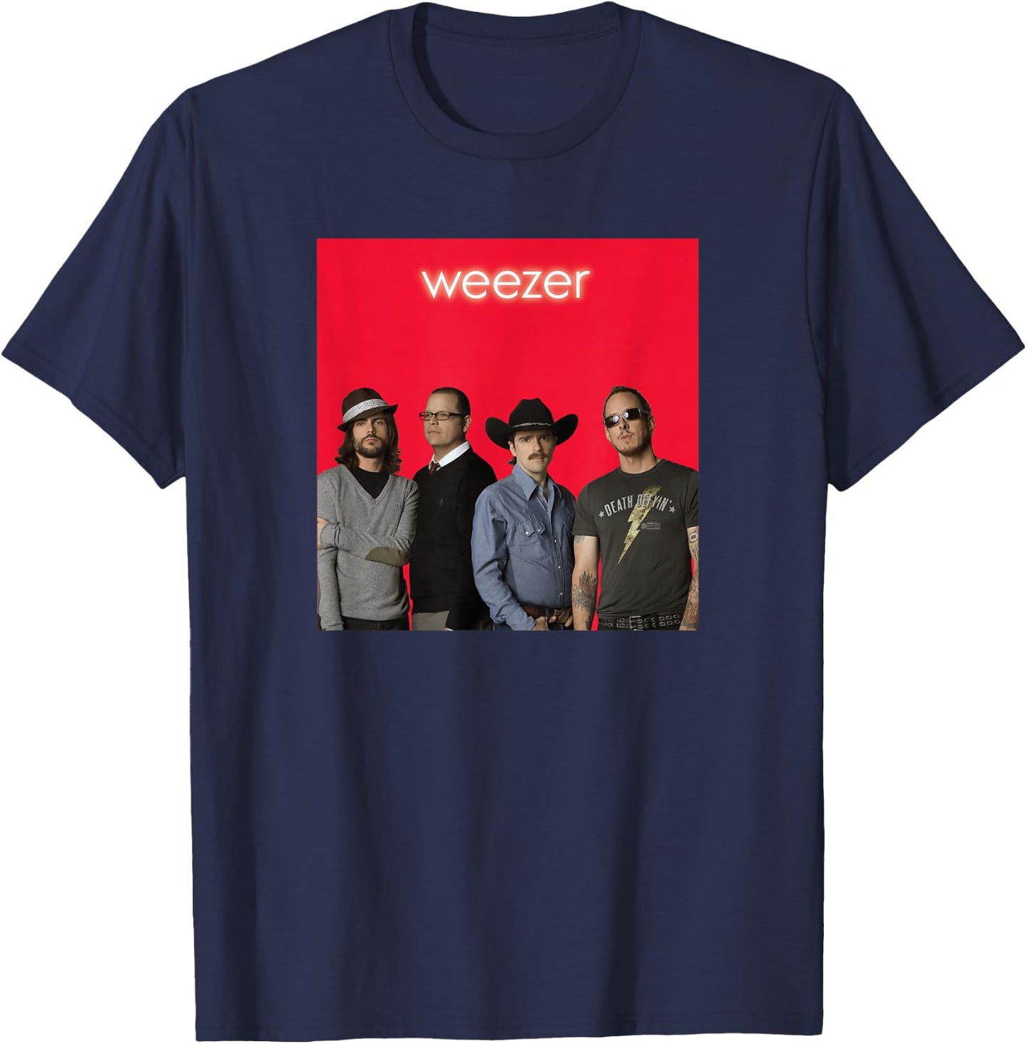 Weezer - Red Album Cover T-Shirt - T-Shirt | Navy