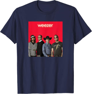 Weezer - Red Album Cover T-Shirt - T-Shirt | Navy