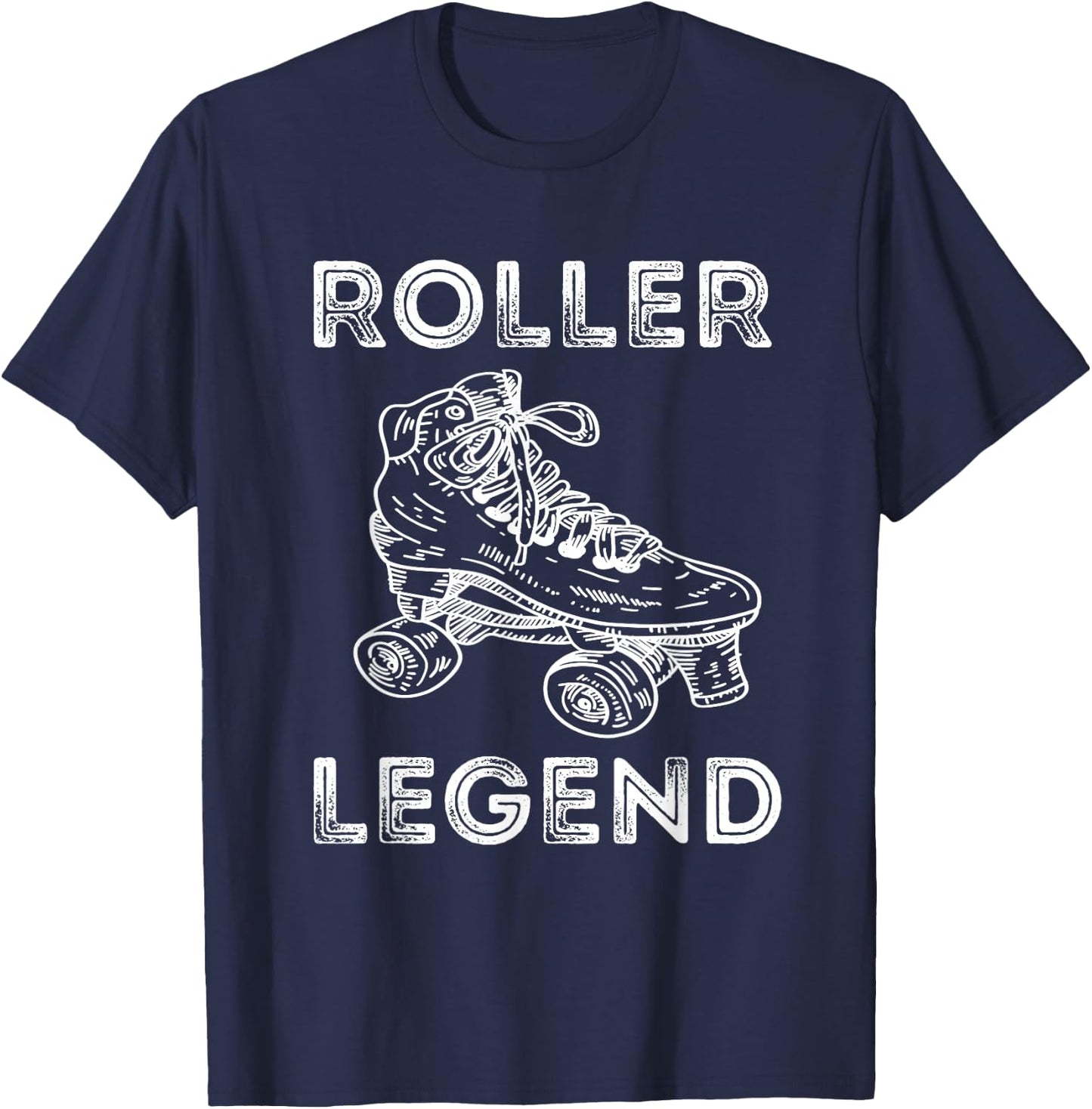 Roller Legend Retro Vintage Roller Skating Roller Skate Driving T-Shirt - T-Shirt | Navy