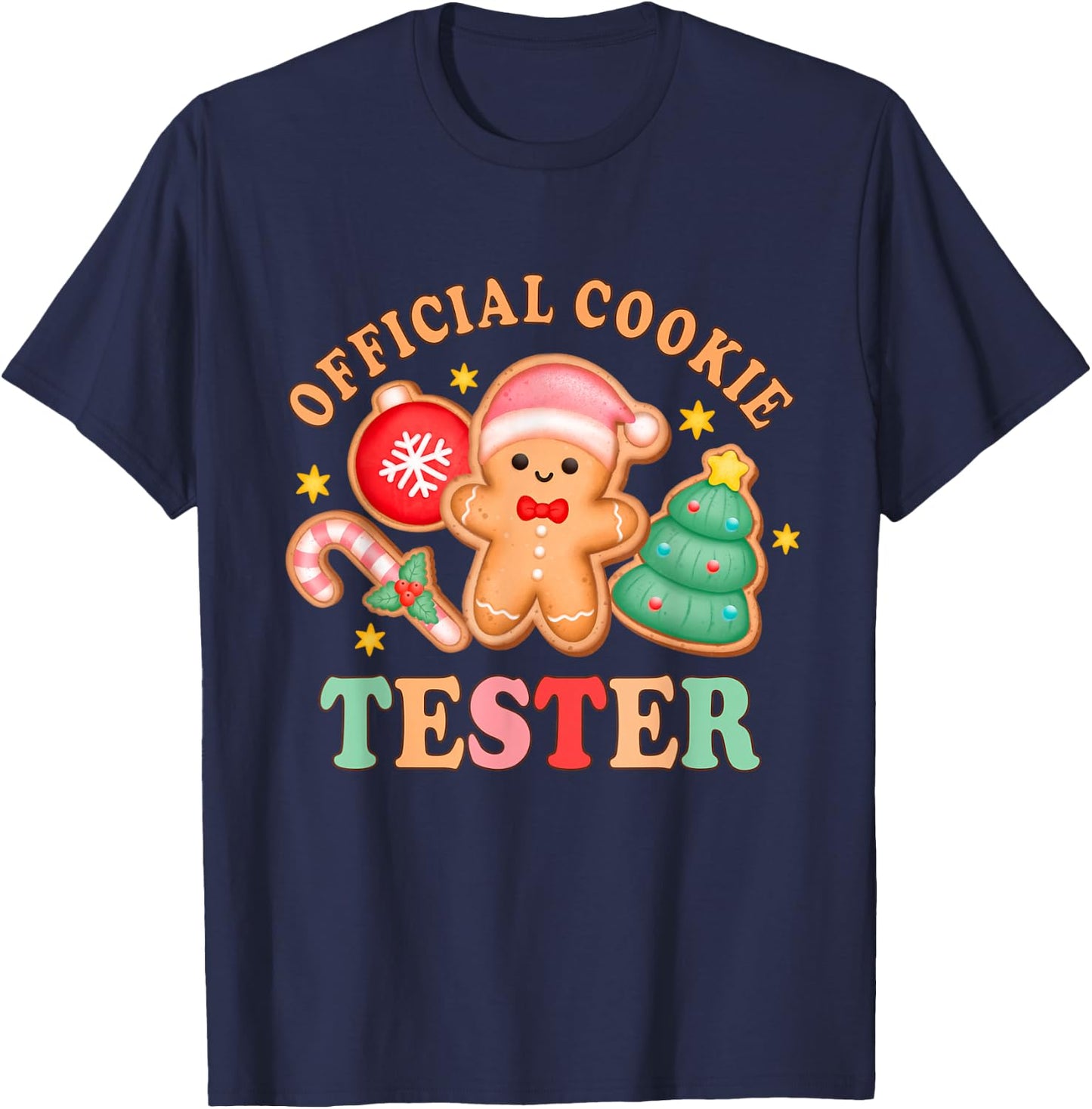 Official Cookie Tester Christmas Couples Matching Toddler T-Shirt - T-Shirt | Navy