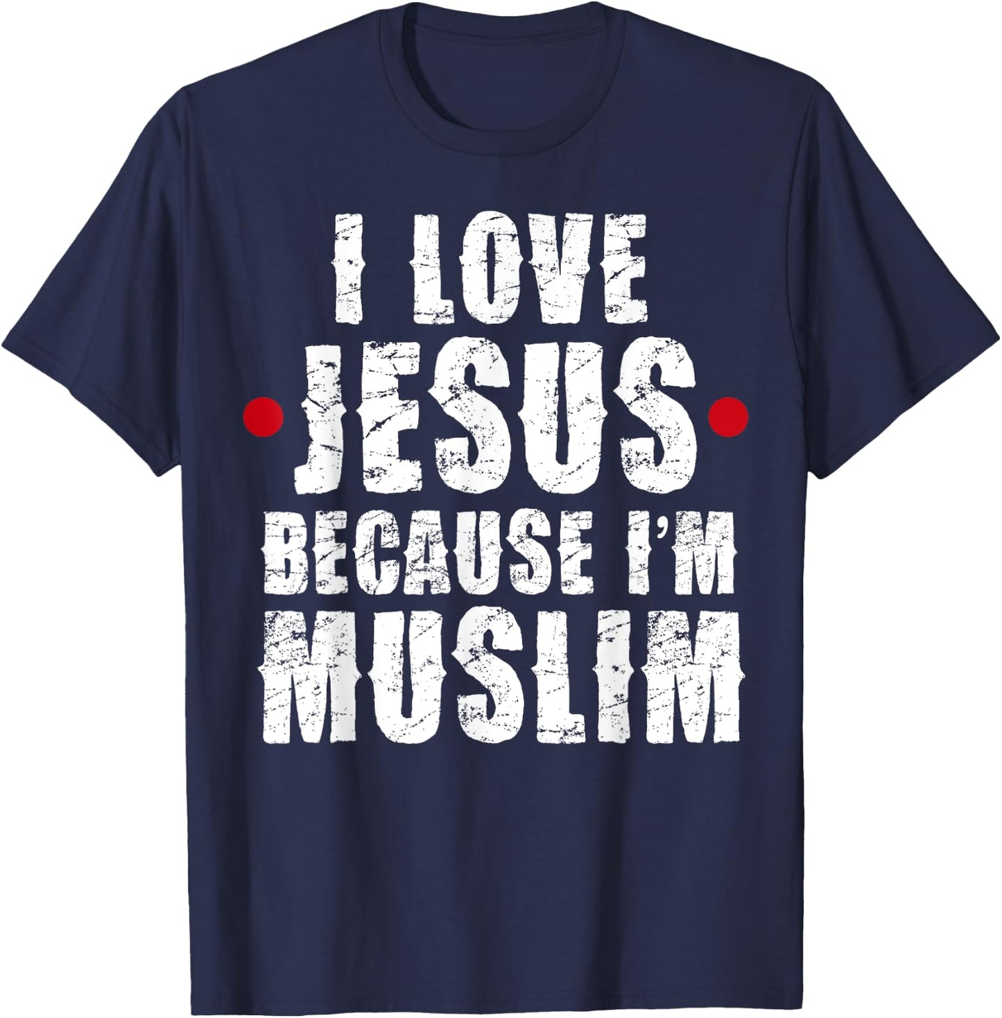 Ramadan Shirt Mubarak Quran I Love Jesus Muslim Gift T-Shirt - T-Shirt | Navy