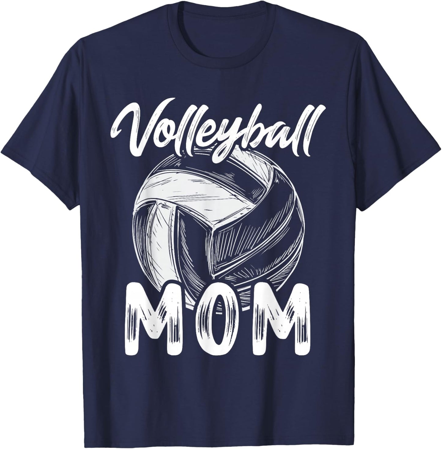Volleyball Mom Family Matching Players Team Mommy T-Shirt - T-Shirt | Navy
