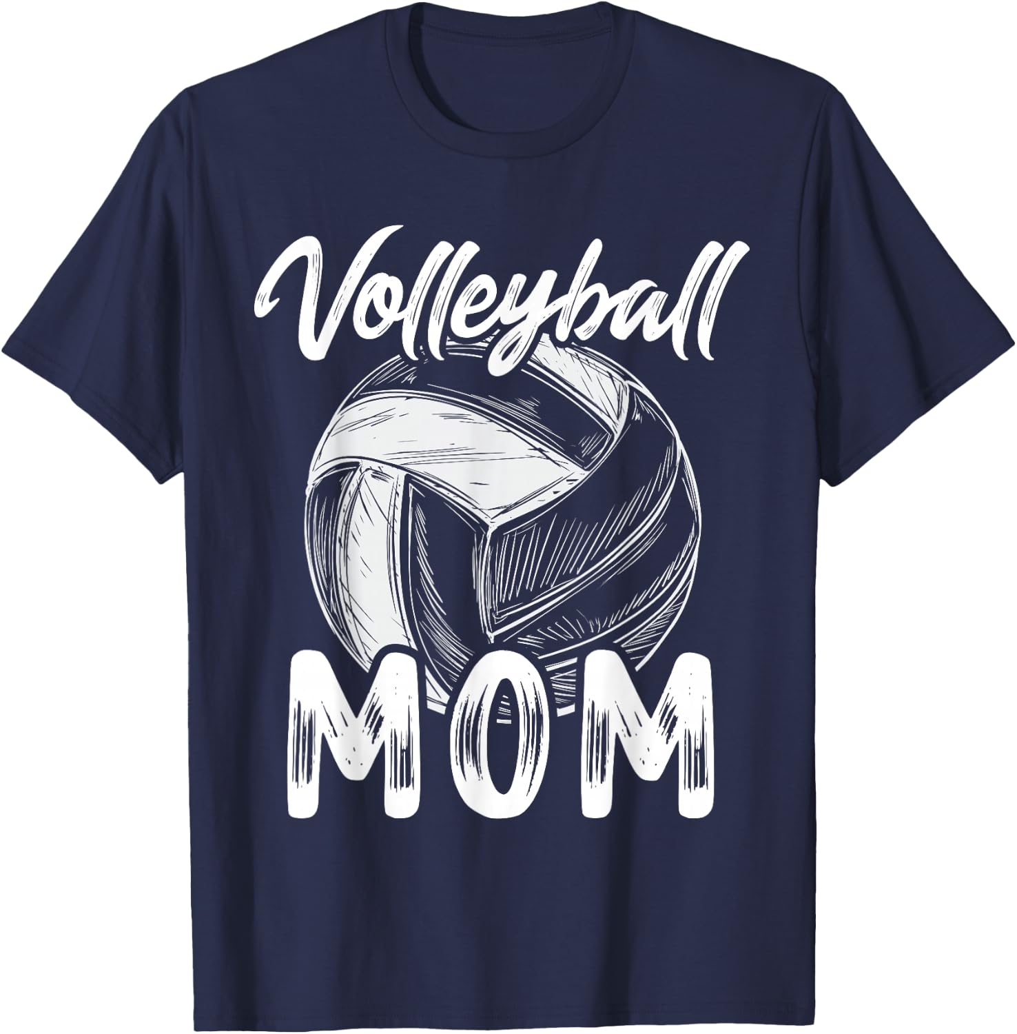 Volleyball Mom Family Matching Players Team Mommy T-Shirt - T-Shirt | Navy