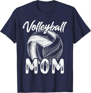 Volleyball Mom Family Matching Players Team Mommy T-Shirt - T-Shirt | Navy