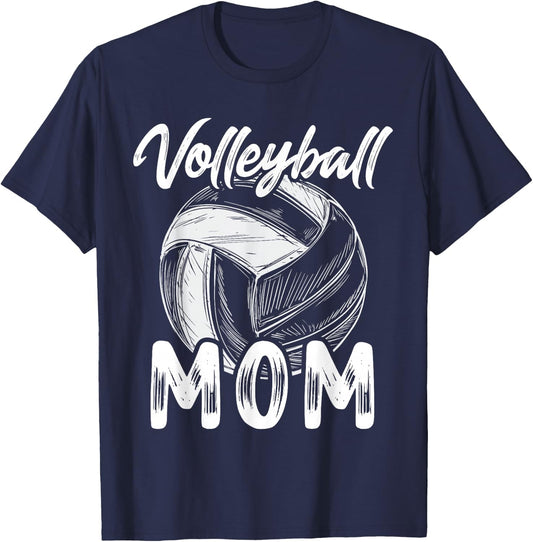 Volleyball Mom Family Matching Players Team Mommy T-Shirt - T-Shirt | Navy