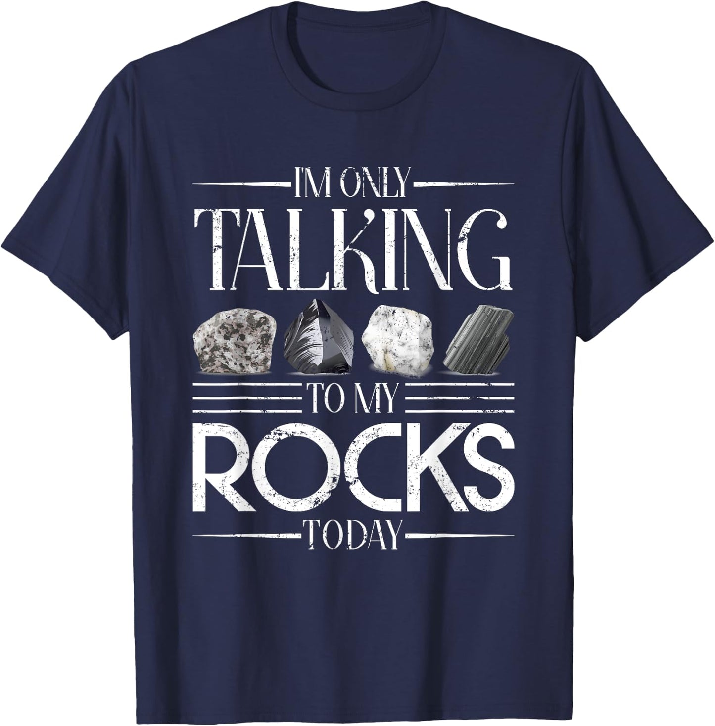 Rock Collector Funny Geologist Gift Science Geology T-Shirt - T-Shirt | Navy