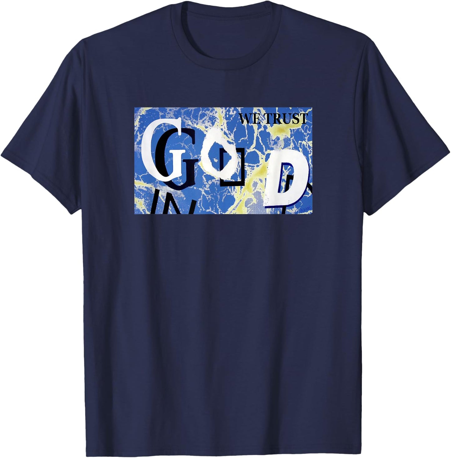 In God We Trust Artistic Graphic T-Shirt - T-Shirt | Navy