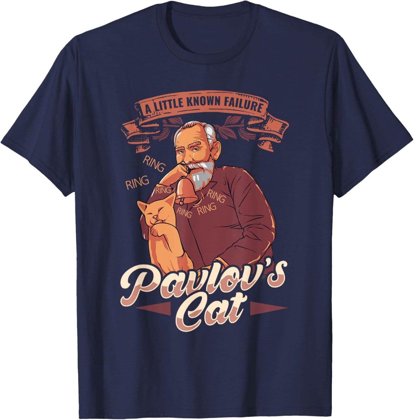 Pavlov's Cat Funny Psychology Nerd Gift Women Kids T-Shirt - T-Shirt | Navy