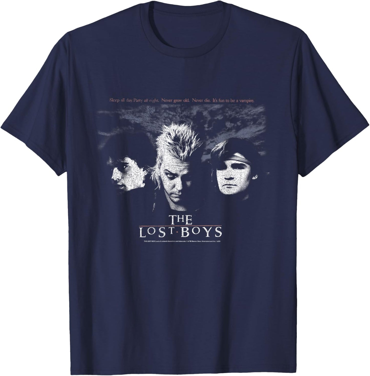 The Lost Boys Group Retro Poster Small T-Shirt - T-Shirt | Navy