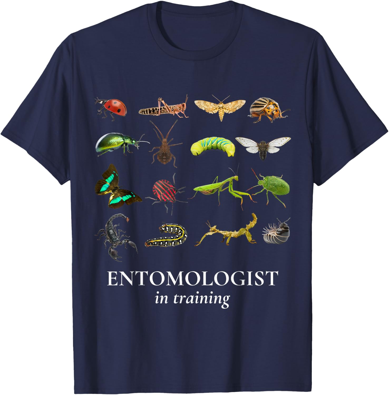 Insect Explorer Entomologist in Training Cicada Boys Girls T-Shirt - T-Shirt | Navy