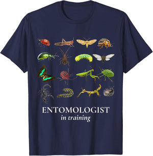 Insect Explorer Entomologist in Training Cicada Boys Girls T-Shirt - T-Shirt | Navy