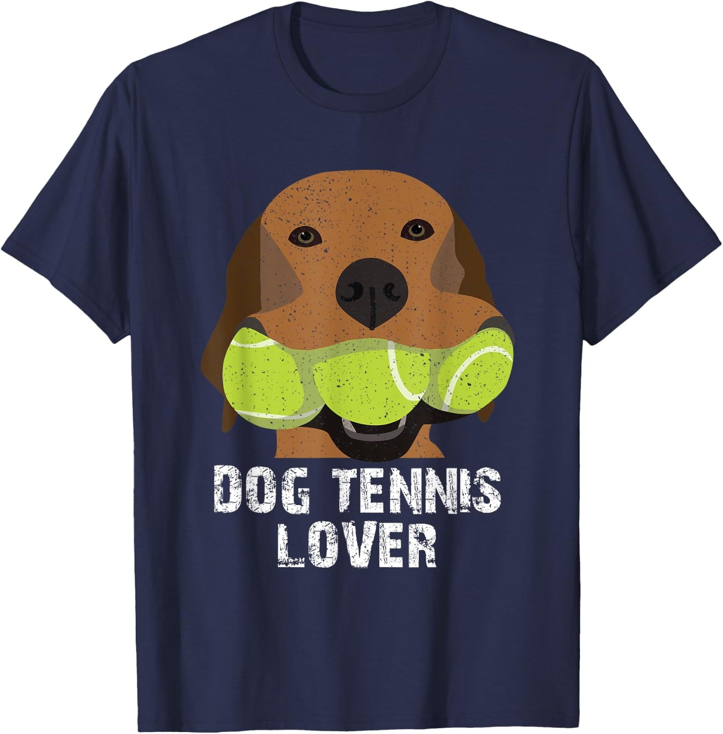 Dog tennis lover tennis balls Women Girls Kids T-Shirt - T-Shirt | Navy