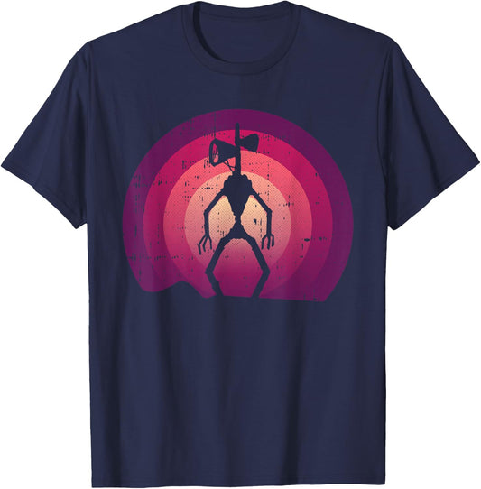 Siren Head Lazy Halloween Costume Retro Cryptid Creepy T-Shirt - T-Shirt | Navy