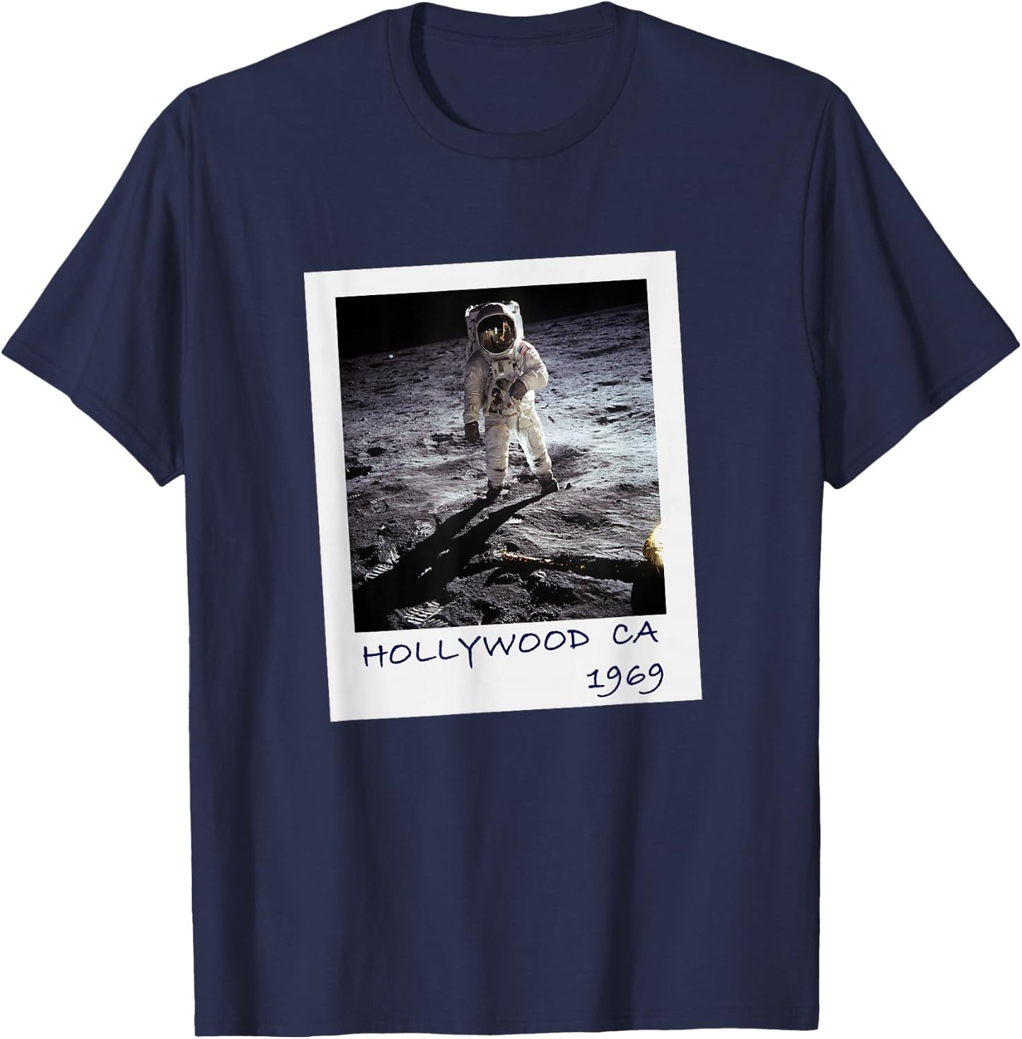 Fake Moon Landing Conspiracy Theory Funny T-Shirt - T-Shirt | Navy